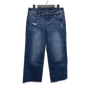 Maurice's Cropped Jeans Distressed Size 6
